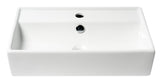 ALFI brand 21.38" x 12.25" Rectangle Wall Mount Porcelain Bathroom Sink, White, 1 Faucet Hole, ABC122