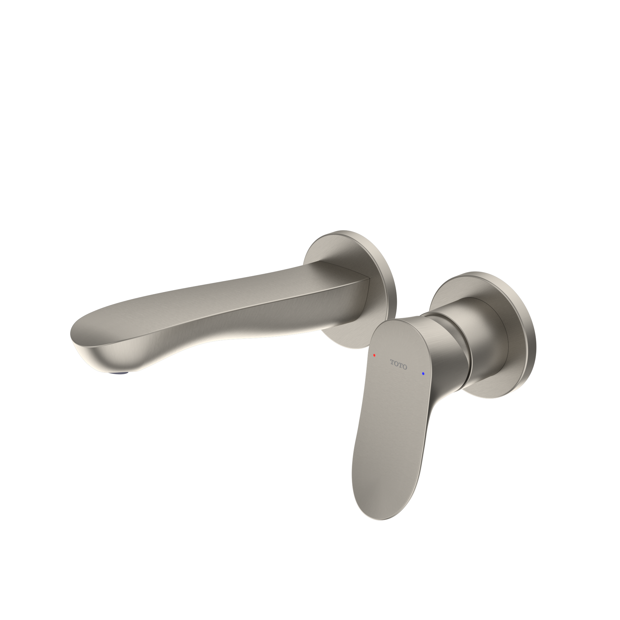 TOTO GO 1.2 GPM Wall-Mount Single-Handle Bathroom Faucet with COMFORT GLIDE Technology, Brushed Nickel, Brass, TLG01310UA#BN