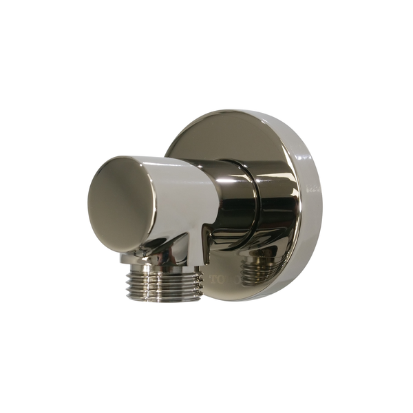 TOTO Wall Outlet for Handshower, Round, Polished Nickel, Brass, TBW01014U#PN