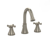 TOTO Vivian Alta Two Cross Handle Widespread 1.2 GPM Bathroom Sink Faucet, Brushed Nickel, Brass, TL220DDH12#BN