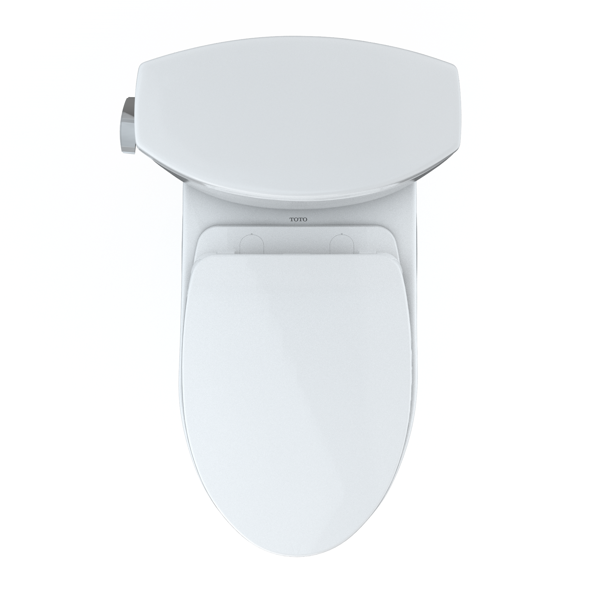 TOTO Vespin II Two-Piece Elongated 1.28 GPF Universal Height Toilet with CEFIONTECT and SS124 SoftClose Seat, WASHLET+ Ready, Cotton White, Vitreous China|Plastic, MS474124CEFG#01