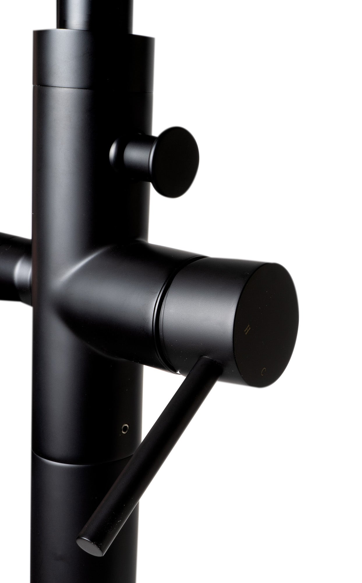 ALFI brand Brass, AB2534-BM Black Matte Single Lever Floor Mounted Tub Filler Mixer w Hand Held Shower Head