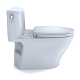 TOTO Nexus 1G One-Piece Elongated 1.0 GPF Universal Height Toilet with CEFIONTECT and SS124 SoftClose Seat, WASHLET+ Ready, Cotton White, Vitreous China, MS642124CUFG#01