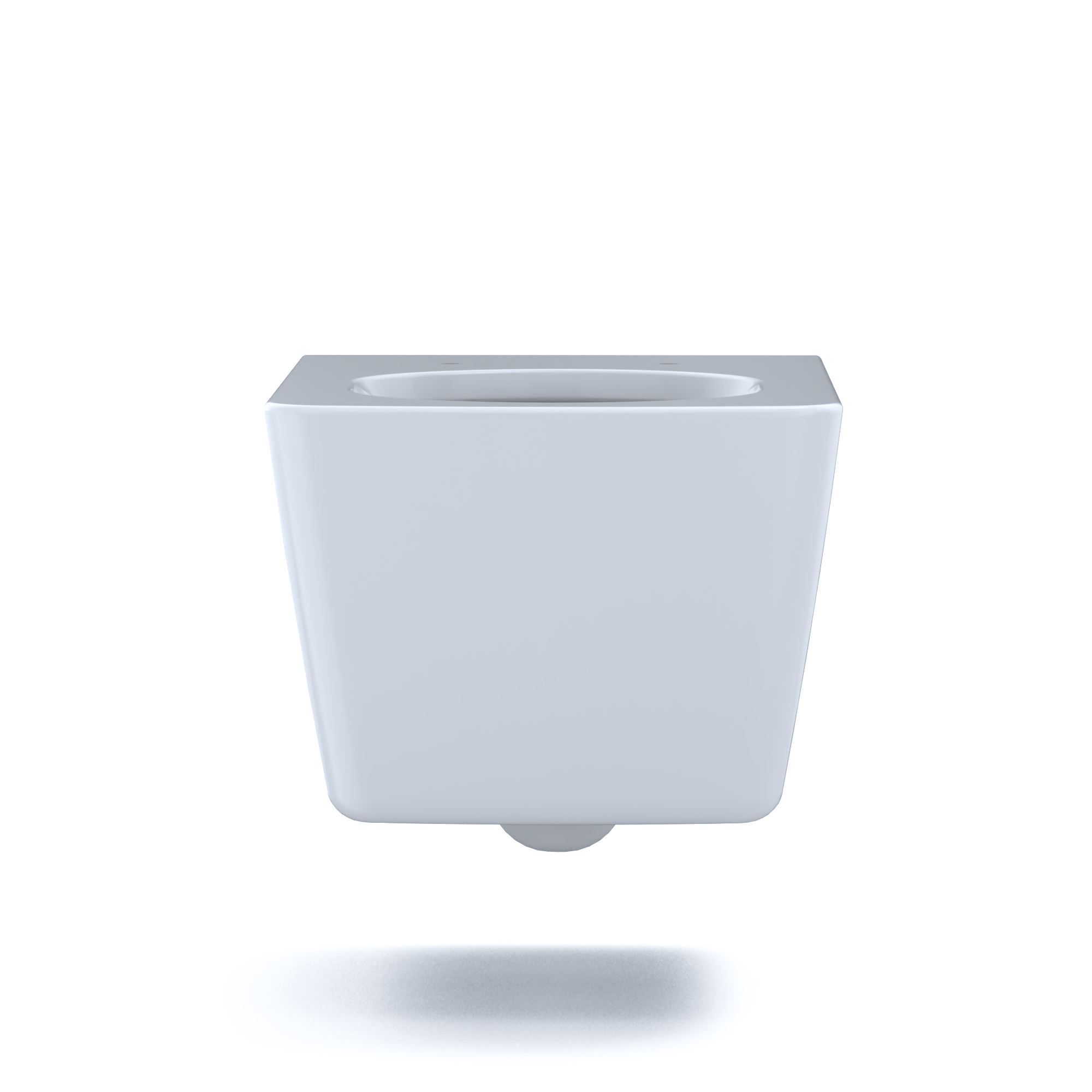 TOTO SP Wall-Hung Contemporary Square-Shape Dual Flush 1.28 and 0.9 GPF Toilet with CEFIONTECT- Vitreous China, Cotton White, CT449CFG#01