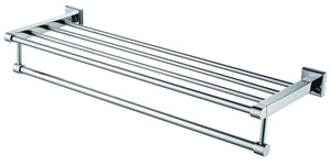 Alternate Image for ALFI brand AB9596 Polished Chrome 24 inch Towel Bar & Shelf Bathroom Accessory, Brass