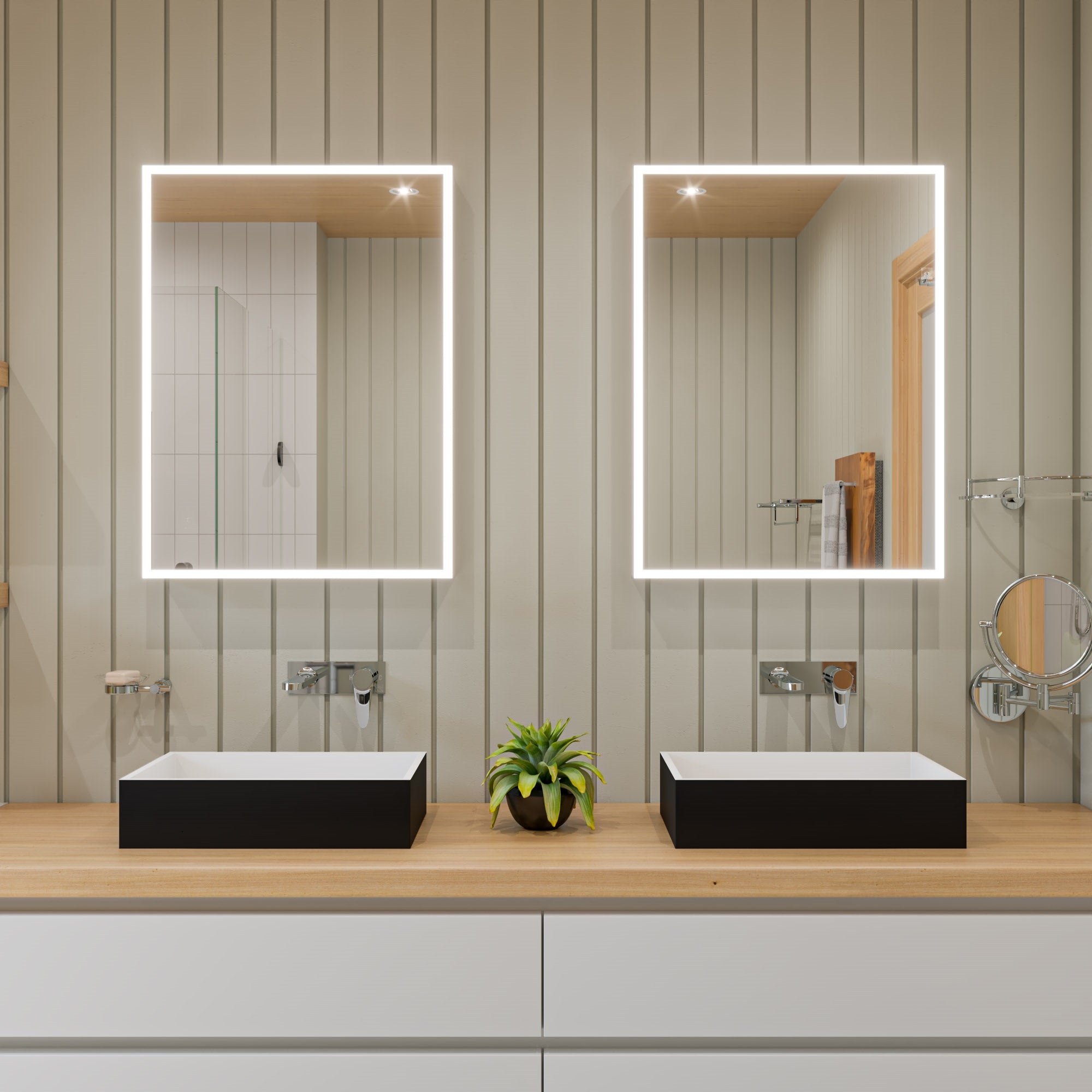 ALFI brand Brass, AB9508-PC Polished Chrome 6 Piece Matching Bathroom Accessory Set