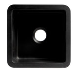 ALFI brand 18" Square Fireclay Bar/Prep Sink, Black Matte, ABF1818S-BM