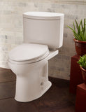 TOTO Drake II 1G Two-Piece Round 1.0 GPF Universal Height Toilet with CEFIONTECT, Cotton White, Vitreous China, CST453CUFG#01