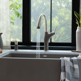 Blanco Artona Pull-Down Dual-Spray Kitchen Faucet, PVD Steel/Volcano Gray, 1.5 GPM, Brass, 443039
