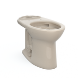 TOTO Drake Elongated Universal Height TORNADO FLUSH Toilet Bowl with CEFIONTECT, Bone, Vitreous China, C776CEFG#03