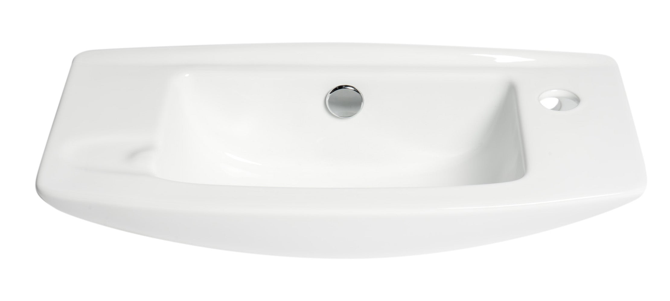 ALFI brand 20.25" x 9.88" Rectangle Wall Mount Porcelain Bathroom Sink, White, 1 Faucet Hole, ABC115