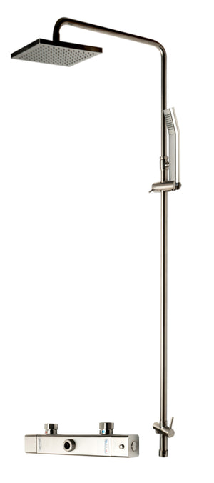 Alternate Image for ALFI brand AB2862-BN Brushed Nickel Square Style Thermostatic Exposed Shower Set, Brass