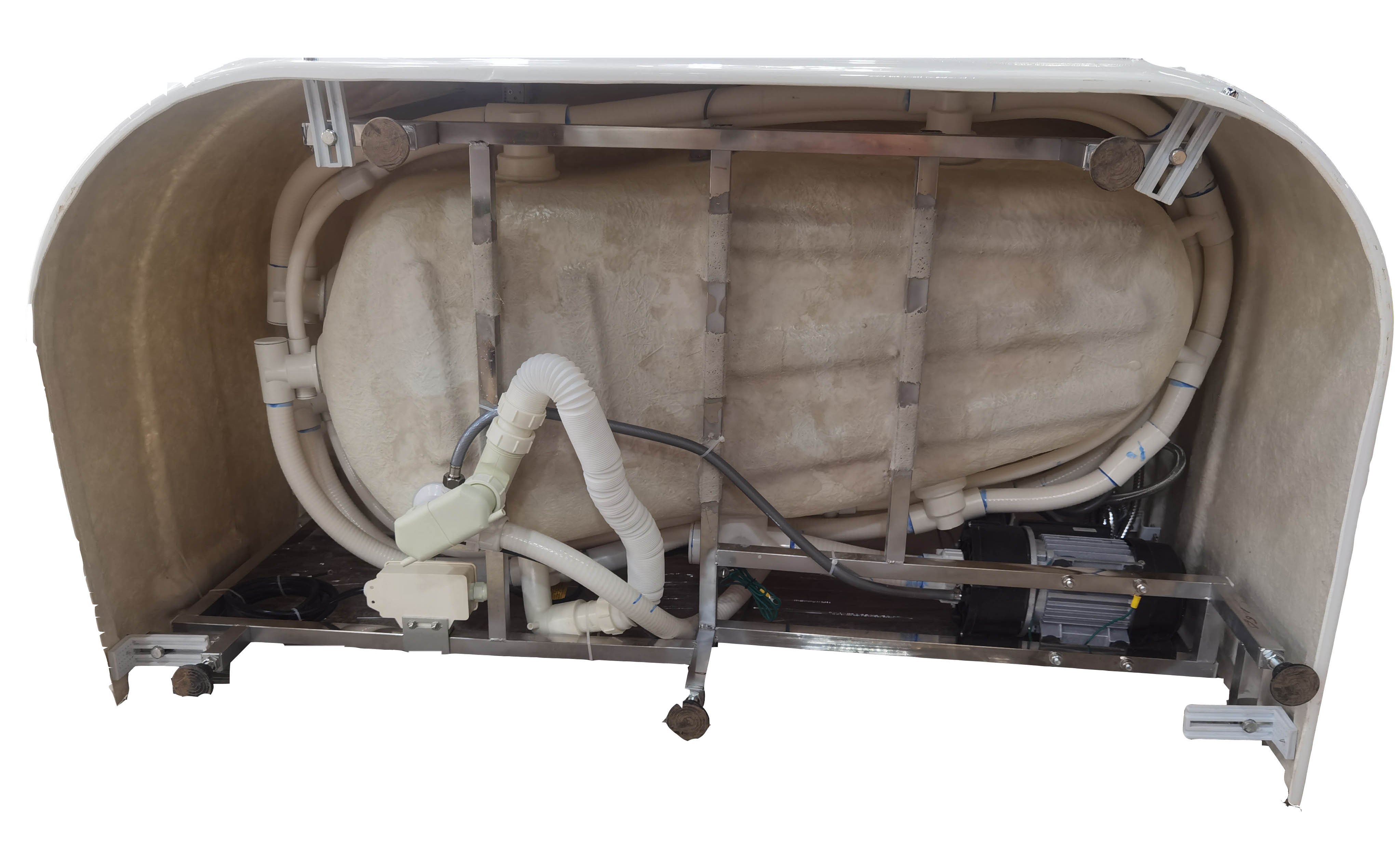 Alternative View of Eago 57" Acrylic Corner Oval Bathtub, White, AM175-R