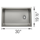 Blanco Inteos 30" Undermount Stainless Steel Workstation Kitchen Sink, Satin Polish, 18 Gauge, No Faucet Hole, 443299