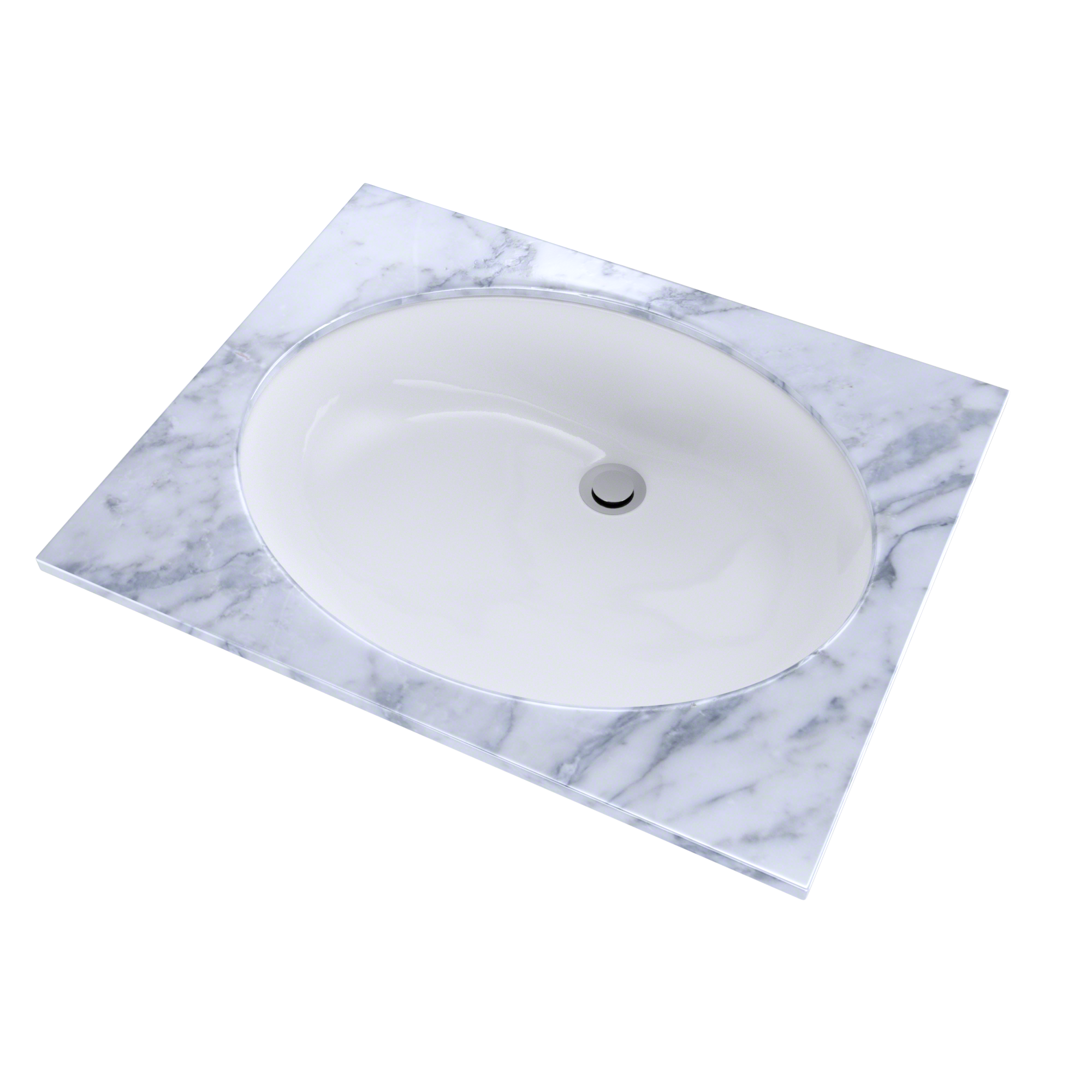 TOTO Dantesca Oval Undermount Bathroom Sink with CEFIONTECT, Cotton White, Vitreous China, LT597G#01