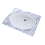 TOTO Dantesca Oval Undermount Bathroom Sink with CEFIONTECT, Cotton White, Vitreous China, LT597G#01