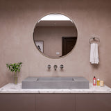 Alternative View of ALFI brand 48" x 18.9" Rectangle Above Mount Concrete Bathroom Sink, Gray Matte, 1 Faucet Hole, ABCO48R