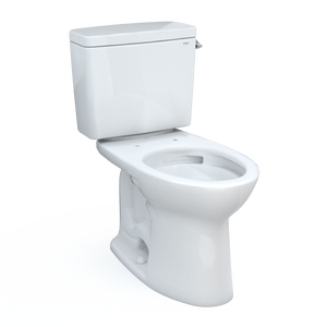 Alternate Image for TOTO Drake Two-Piece Elongated 1.28 GPF TORNADO FLUSH Toilet with CEFIONTECT and Right-Hand Trip Lever, Cotton White, Vitreous China, CST776CERG#01