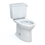 TOTO Drake Two-Piece Elongated 1.28 GPF Universal Height TORNADO FLUSH Toilet with CEFIONTECT and Right-Hand Trip Lever, 10 Inch Rough-In, Cotton White, Vitreous China, CST776CEFRG.10#01