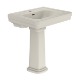 TOTO Promenade 27-1/2" x 22-1/4" Rectangular Pedestal Bathroom Sink for Single Hole Faucets, Sedona Beige, LPT530.8N#12, Vitreous China, LPT530N#12