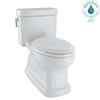 TOTO Eco Guinevere Elongated 1.28 GPF Universal Height Skirted Toilet with CEFIONTECT and SoftClose Seat, Colonial White, Vitreous China|Plastic, MS974224CEFG#11