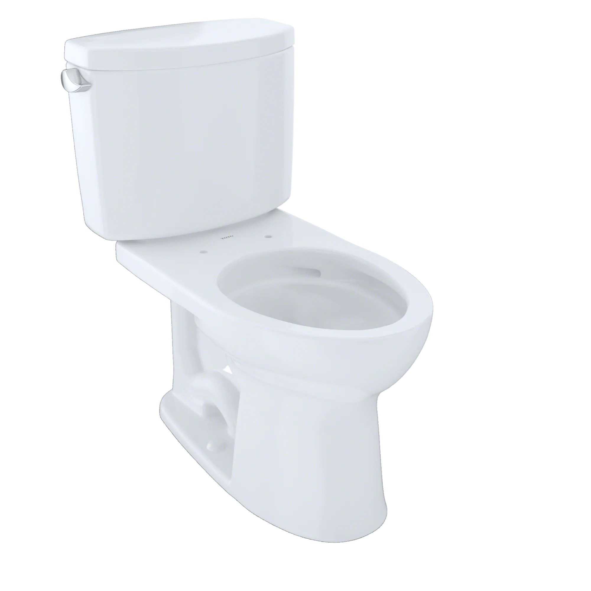 TOTO Drake II Two-Piece Elongated 1.28 GPF Universal Height Toilet with CEFIONTECT, Cotton White, Vitreous China, CST454CEFG#01