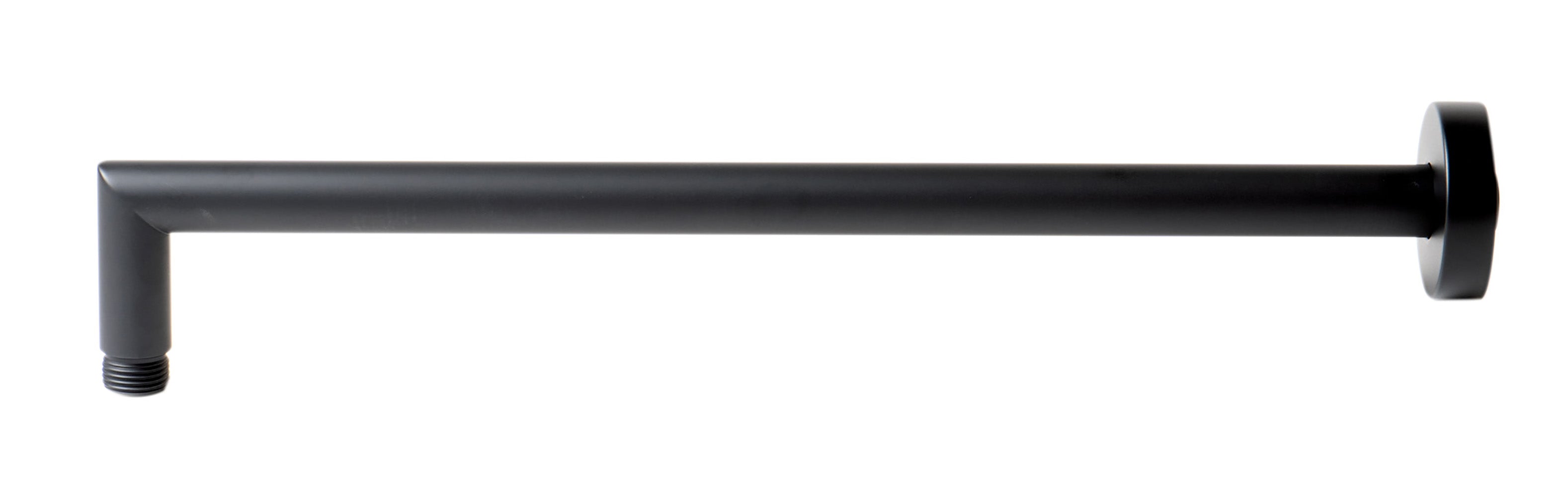 ALFI brand ABSA16R-BM Black Matte 16" Round Wall Shower Arm, Brass