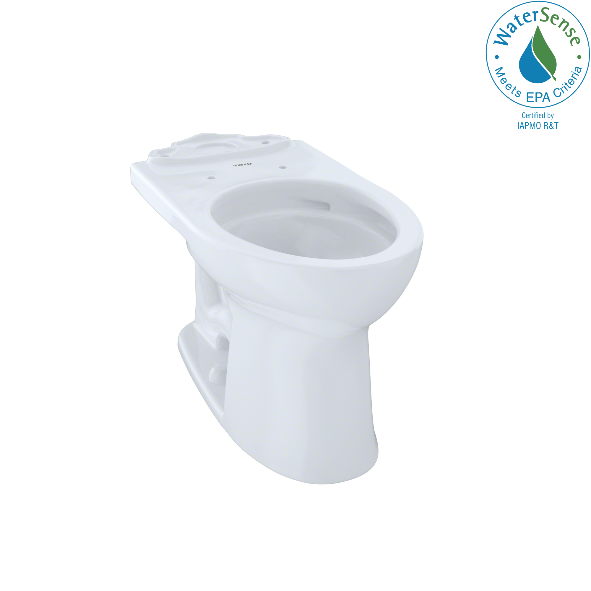 TOTO Drake II Universal Height Elongated Toilet Bowl with CEFIONTECT, Cotton White, Vitreous China, C454CUFG#01