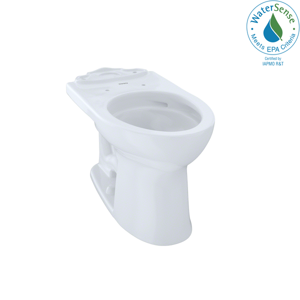 TOTO Drake II Universal Height Elongated Toilet Bowl with CEFIONTECT, Cotton White, Vitreous China, C454CUFG#01