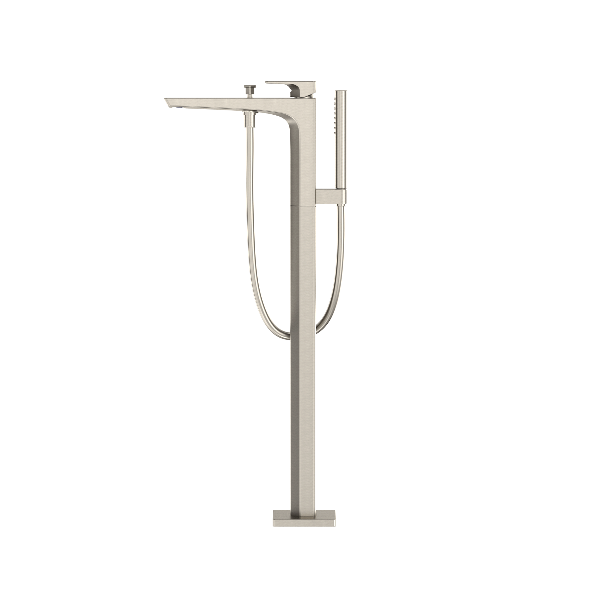 TOTO GE Single-Handle Free Standing Tub Filler with Handshower, Brushed Nickel, Brass, TBG07306U#BN