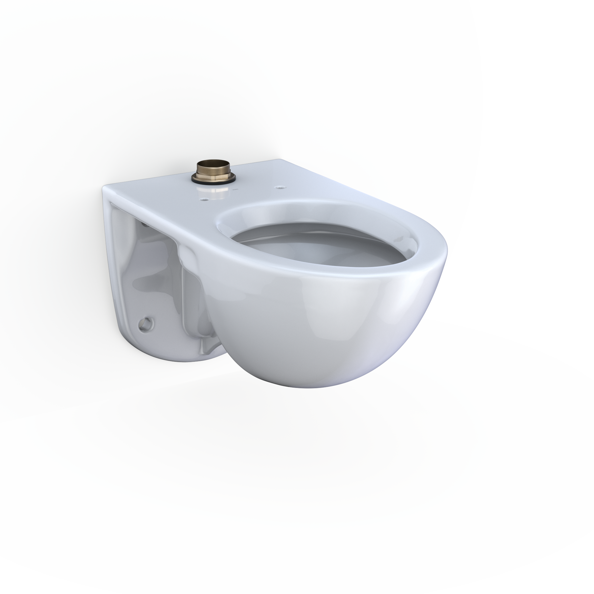 TOTO TORNADO FLUSH Commercial Flushometer Wall-Mounted Toilet, Elongated, Cotton White, Vitreous China, CT728CU#01