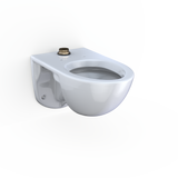 TOTO TORNADO FLUSH Commercial Flushometer Wall-Mounted Toilet with CEFIONTECT, Elongated, Cotton White, Vitreous China, CT728CUG#01