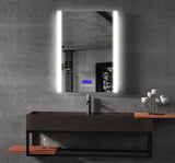 ALFI brand ABMC2432BT 24" x 32" Single Door LED Light Bluetooth Medicine Cabinet, Aluminum, Gray