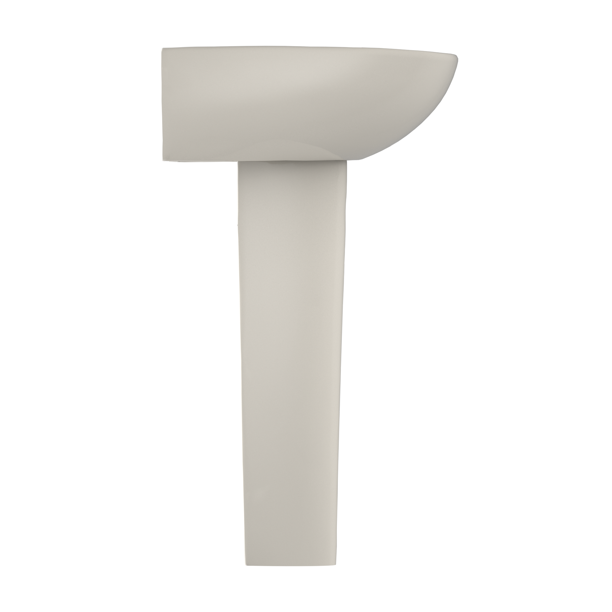 TOTO Supreme Oval Basin Pedestal Bathroom Sink with CeFiONtect for Single Hole Faucets, Sedona Beige, Vitreous China, LPT241G#12