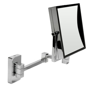 Alternate Image for ALFI brand ABM8WS-PC 8" Square Wall Mounted 5x Magnify Cosmetic Mirror