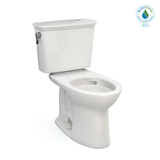 TOTO Drake Transitional Two-Piece Elongated 1.28 GPF Universal Height TORNADO FLUSH Toilet with CEFIONTECT, Colonial White, Vitreous China, CST786CEFG#11