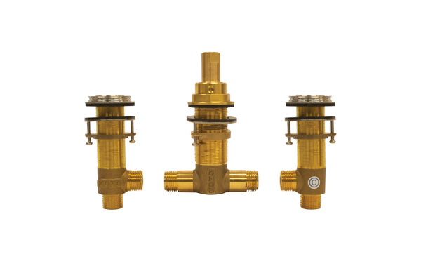 TOTO Three-Hole Roman Tub Filler Rough-In Valve, Brass, TBN02201U