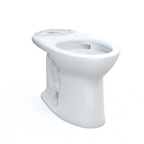 TOTO Drake Elongated Universal Height TORNADO FLUSH Toilet Bowl with 10 Inch Rough-In and CEFIONTECT, Cotton White, Vitreous China, C776CEFG.10#01