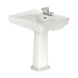 TOTO Promenade 27-1/2" x 22-1/4" Rectangular Pedestal Bathroom Sink for 4 inch Center Faucets, Colonial White, Vitreous China, LPT530.4N#11