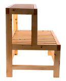 ALFI brand Cedar Wood, Natural Wood, AB4402 20" Double Wooden Stepping Stool Multi-Purpose Accessory