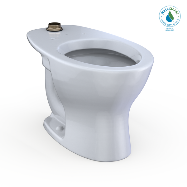 TOTO TORNADO FLUSH Commercial Flushometer Floor-Mounted Universal Height Toilet, Elongated, Cotton White, Vitreous China, CT725CUF#01