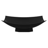 ALFI brand 71" Solid Surface Resin Free Standing Oval Bathtub, Hammock Style, Black Matte, AB9992BM