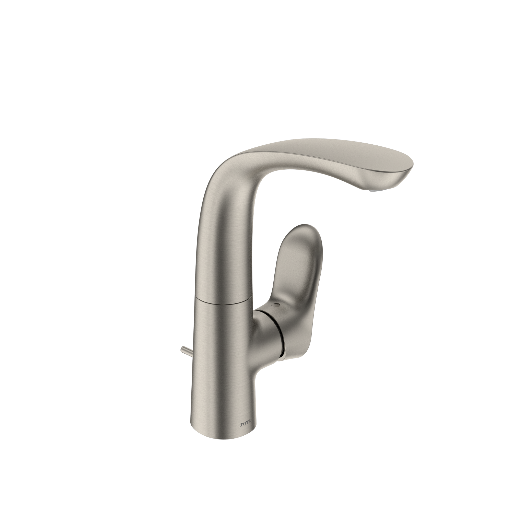 TOTO GO 1.2 GPM Single Side-Handle Bathroom Sink Faucet with COMFORT GLIDE Technology and Drain Assembly, Brushed Nickel, Brass, TLG01309U#BN