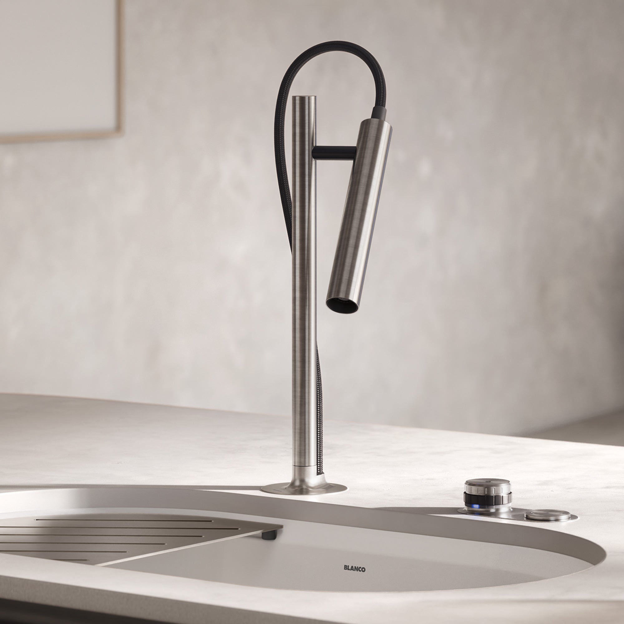 Blanco Luneoo Pull-Down Dual-Spray Kitchen Faucet with Push Button Activation, 1.5 GPM Product Image