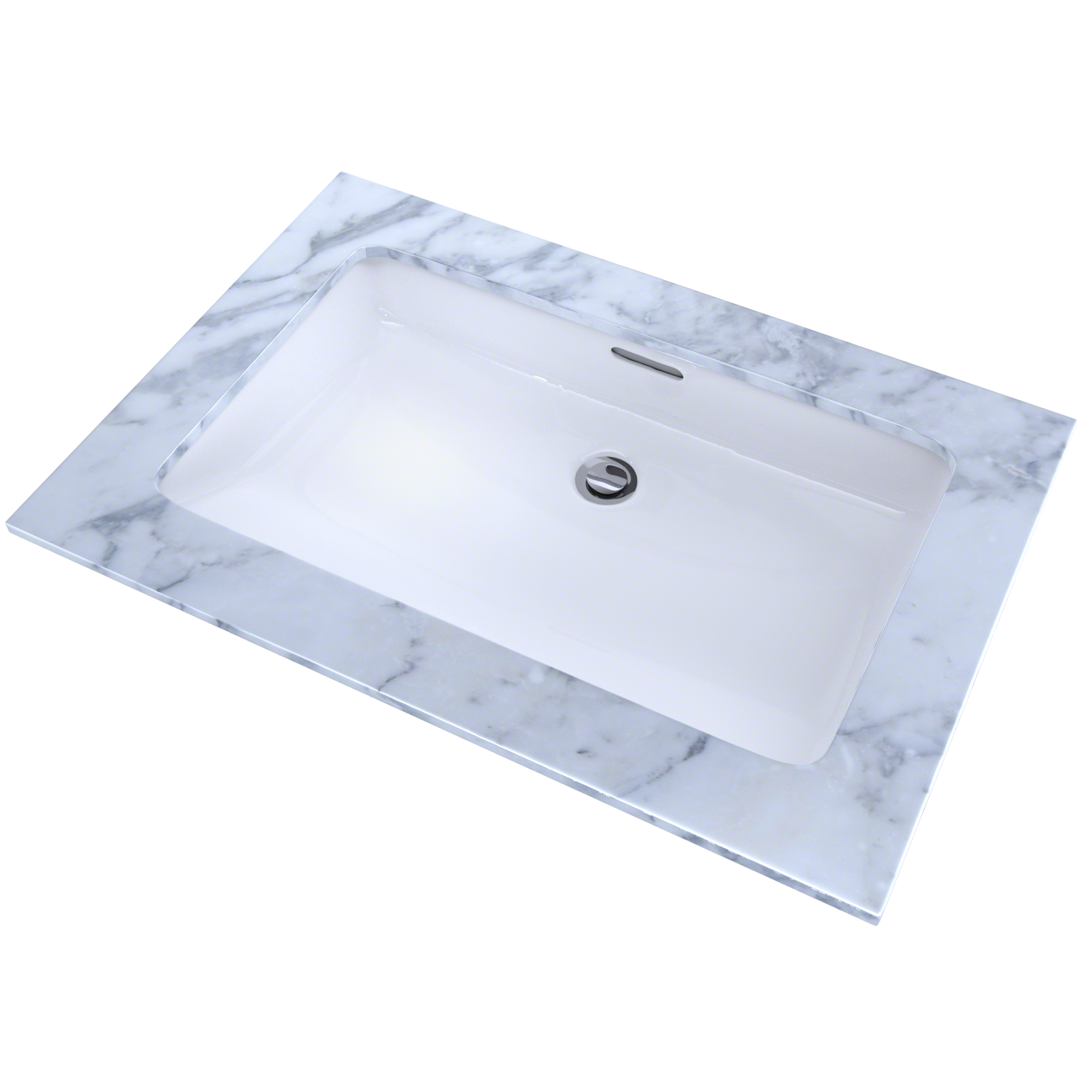 TOTO Rectangular Undermount Bathroom Sink with CEFIONTECT, Cotton White, Vitreous China, LT191G#01