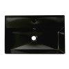 ALFI brand 23.38" x 15.75" Rectangle Above Mount Porcelain Bathroom Sink, Black Matte, 1 Faucet Hole, ABC901-BM