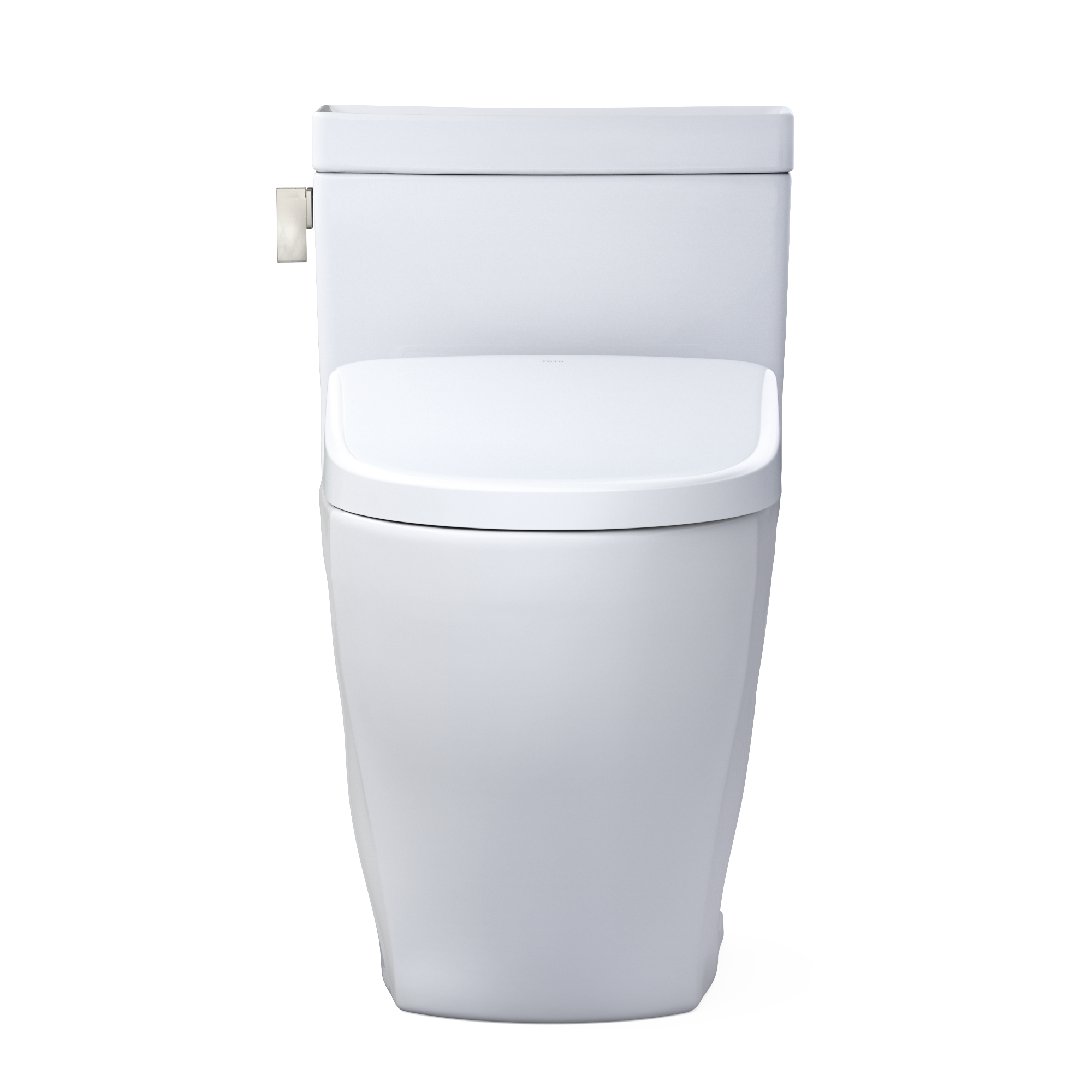 TOTO WASHLET+ Legato One-Piece Elongated 1.28 GPF Toilet with Auto Flush S7A Contemporary Bidet Seat, Cotton White, Vitreous China|Plastic, MW6244736CEFGA#01