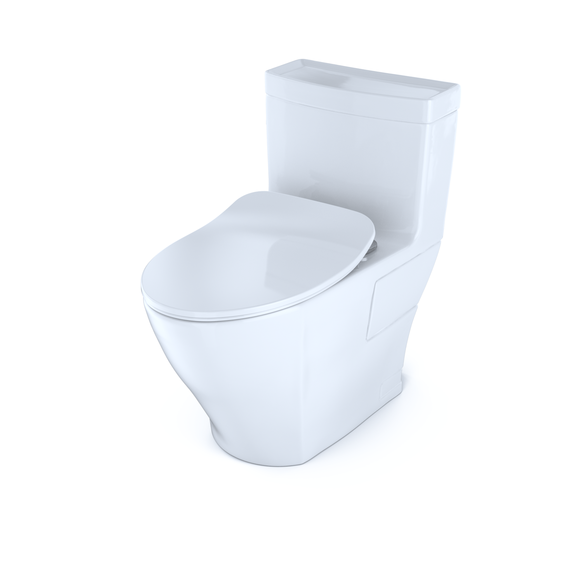 TOTO Legato One-Piece Elongated 1.28 GPF Toilet with CEFIONTECT and SoftClose Seat, WASHLET+ Ready, Cotton White, Vitreous China, MS624234CEFG#01
