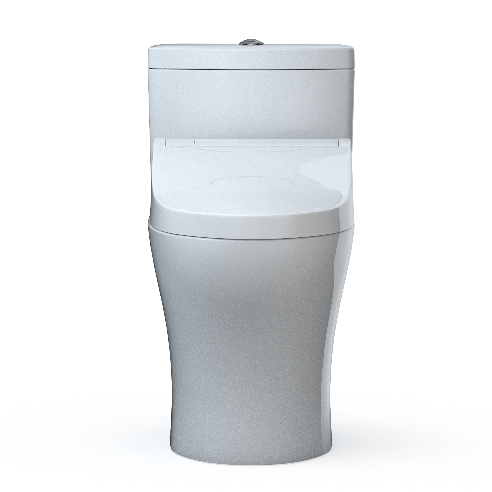 TOTO WASHLET+ Aquia IV One-Piece Elongated Dual Flush 1.28 and 0.9 GPF Toilet and WASHLET C5 Bidet Seat, Cotton White- Vitreous China|Plastic, MW6463084CEMFGN#01