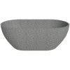 ALFI brand 59" Concrete Free Standing Oval Bathtub, Gray Matte, ABCO59TUB